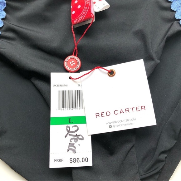 Red Carter Lola Bikini Off Shoulder Anthropologie - Picture 10 of 15